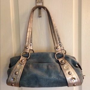 SOLD-Kathy Vanzeeland Light Turquoise & Silver Bag